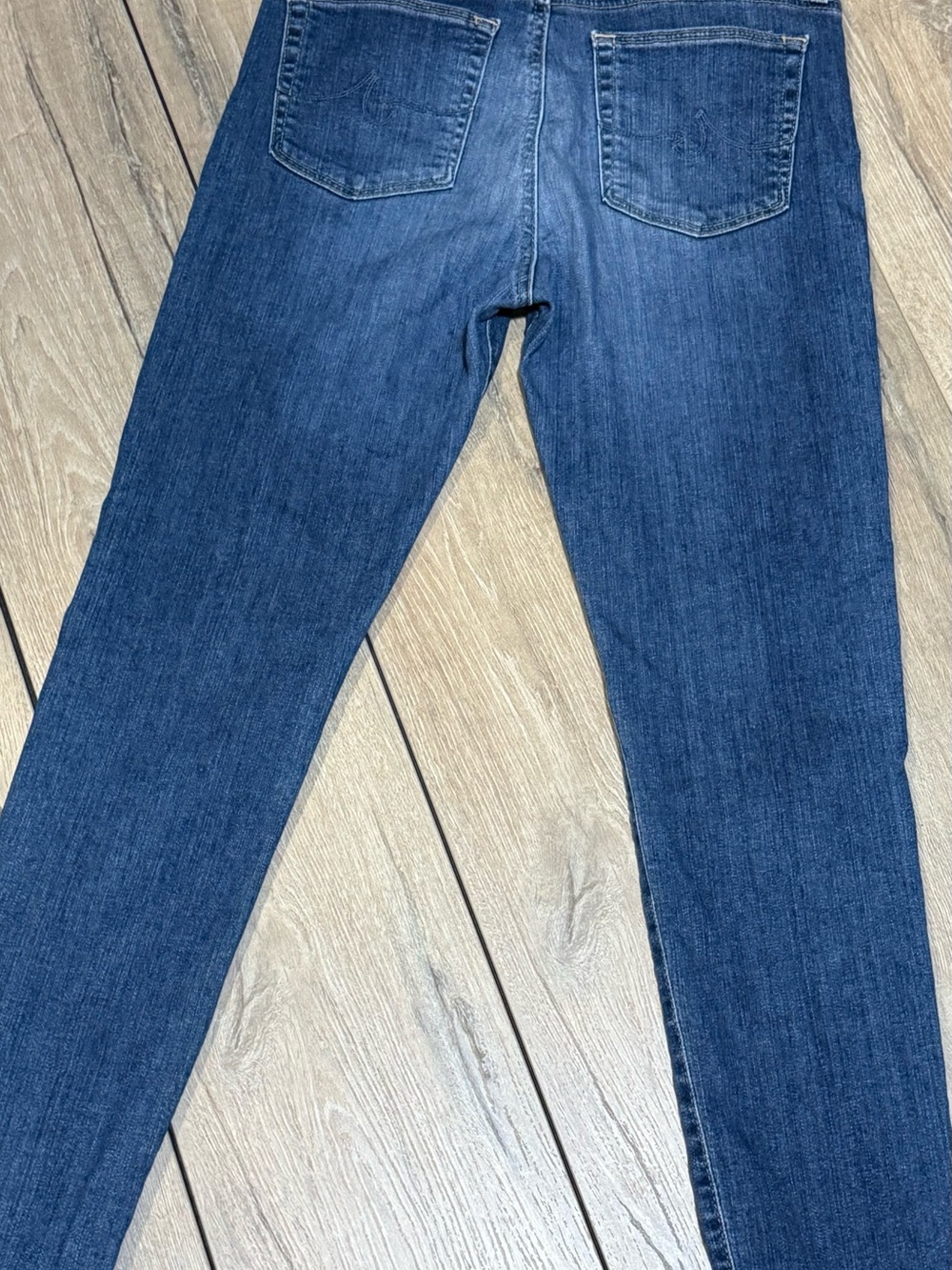 AG Stevie Straight Leg Jeans High Rise Distressed Ankle Blue Wash Size 28 - Picture 5 of 15